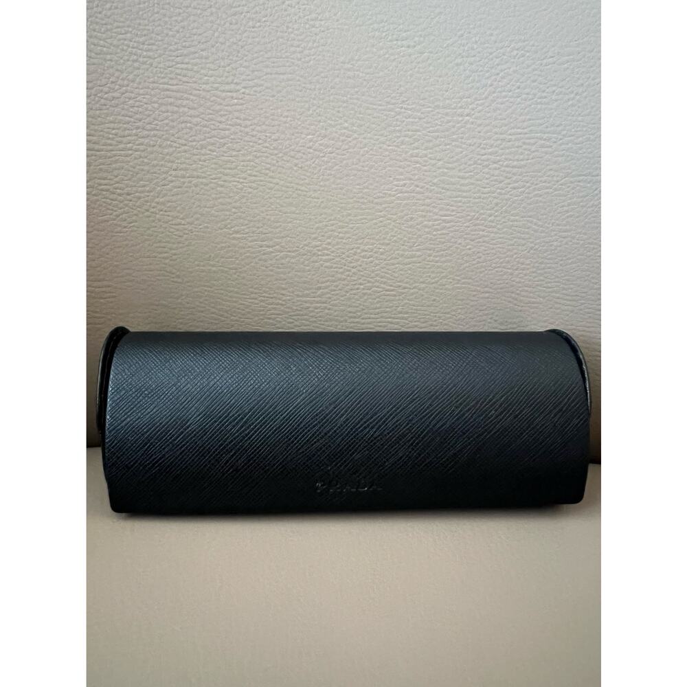 Prada Eyeglasses Glasses Case Black Embossed